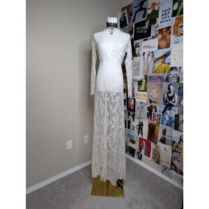 Whimsy White Lace Maxi